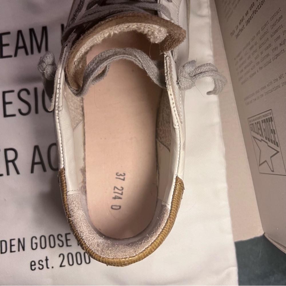 Golden Goose SUPER STAR White and Brown Sneakers - Picture 14 of 15